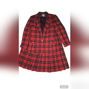 Vintage Pendleton Womens 2 Piece Suit Size 8  Tartan Wool Plaid Skirt